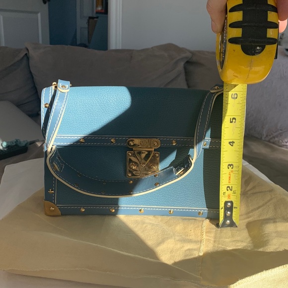 !Price Firm! Louis Vuitton Blue Suhali Leather Bag - Picture 11 of 13